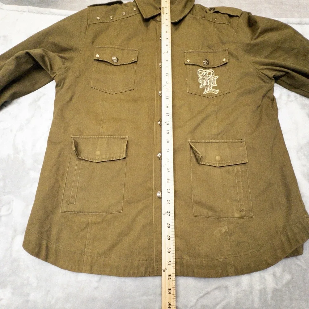 Blac Label Embroidered Military Style Field Jacket Mens XL Streetwear Y2k